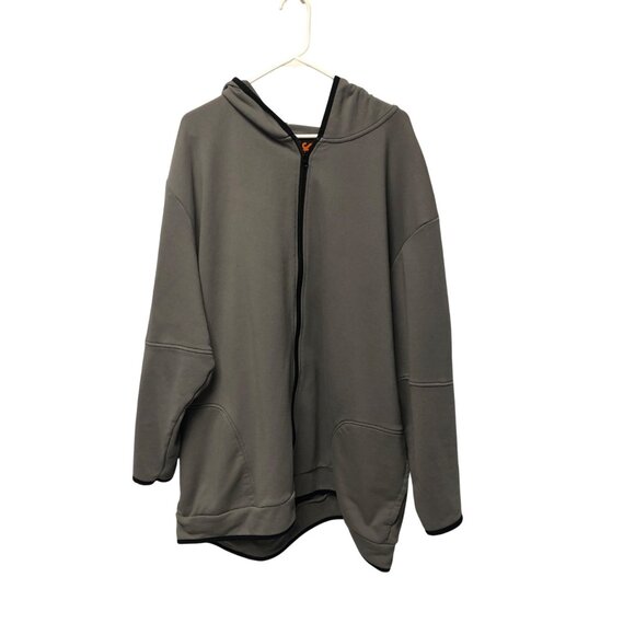 Society of One Sweatshirt Mens Size 4XL Gray Cotton Blend Jacket Full Zip Hoodie - Picture 1 of 7